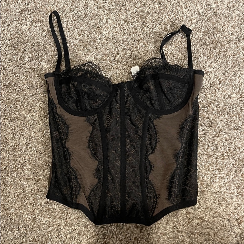Urban Outfitters Black Bustier Top